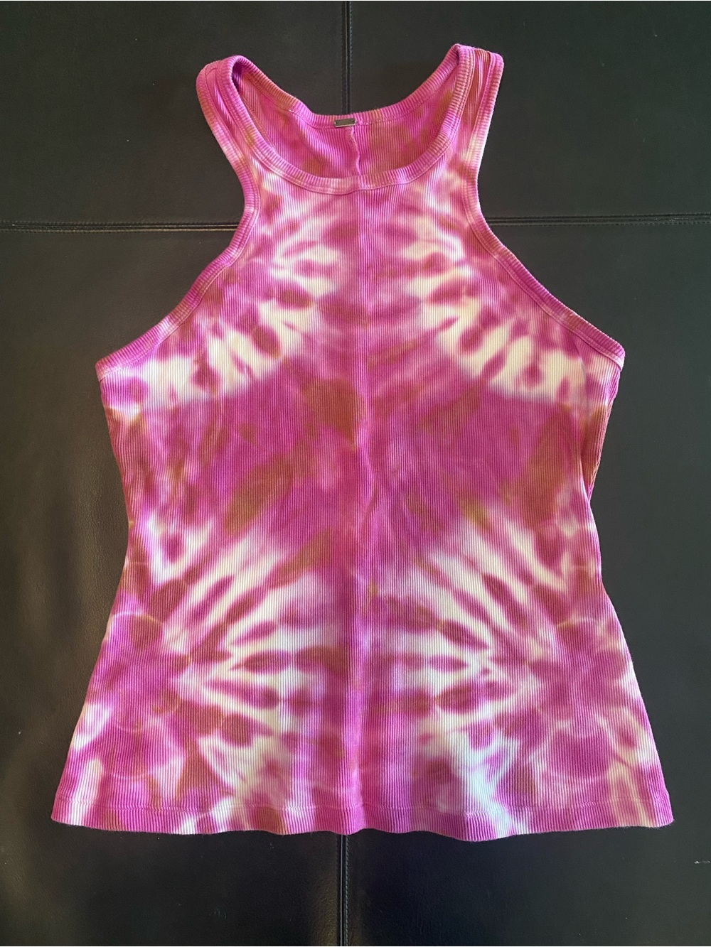 YFB Women’s Pink Tie-Dye Ribbed Tank Top